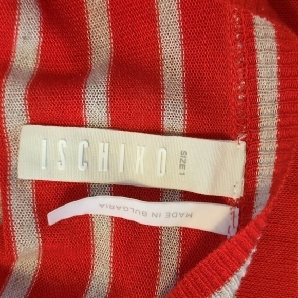 Ischiko Orange/Oatmeal Asymmetric Tunic Sweater - Picture 4 of 6